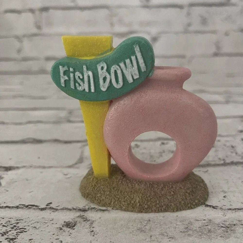 Top Fin Fish Bowl Aquarium Ornament Aquatic Decor NWT
